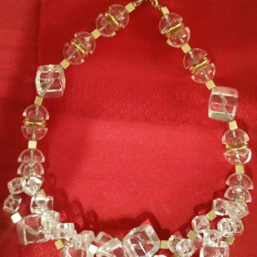 Vintage Napier Lucite and Gold toned Choker
